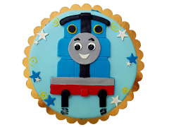 Tort cu Figurina Decupaj Locomotiva Thomas