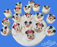 Bomboane Cakepops cu Poze Minnie si Mickey Mouse