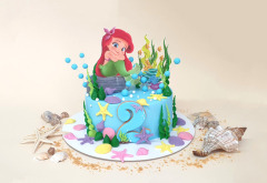 Tort cu Poza Baby Ariel