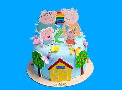 Tort cu poze Peppa Pig